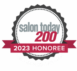 Salon Today 200 2023 Honoree badge for Refined Beauty Boutique, highlighting salon business success and recognition in the hair extension industry.